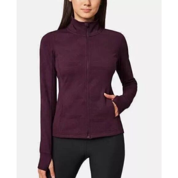 Mondetta Women's Full-Zip Jacquard Active Jacket, Potent Purple, Size L - Picture 1 of 10